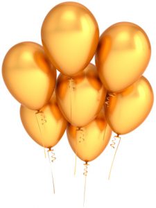 7 Golden Balloons
