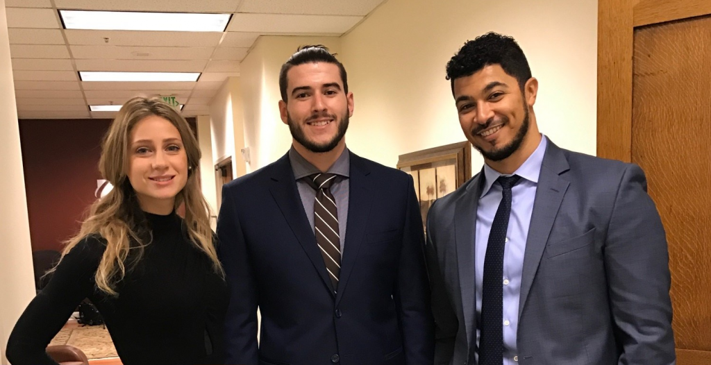 Following the staff retreat, the team returned to the office for our Client Open House. Pictured here are Camille Bouvet, Russell Kroeger, and Yusuf Abugideiri just before the event began.