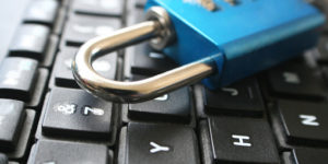 Laptop-with-Lock Cyber Security With Lock On Keyboard