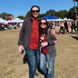Cristin and Doug at the Crimson Tide game of the year in 2019.