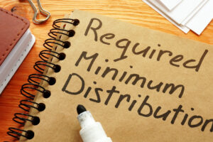 Required minimum distributions RMD phrase on the page.