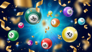Lottery balls 3d vector bingo, lotto or keno games