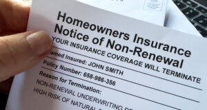 Non-Renewal homeowners insurance letter document close-up