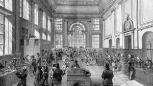 The First Publicly Traded Stock Illustration of 19th century